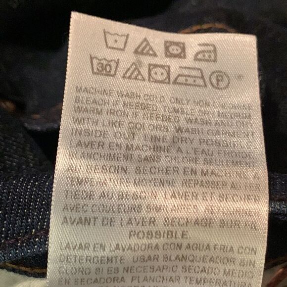 Levi’s Slight Curve Classic Dark Blue Boot Cut Womens Jeans Womens Sz 16/33 - Picture 10 of 11